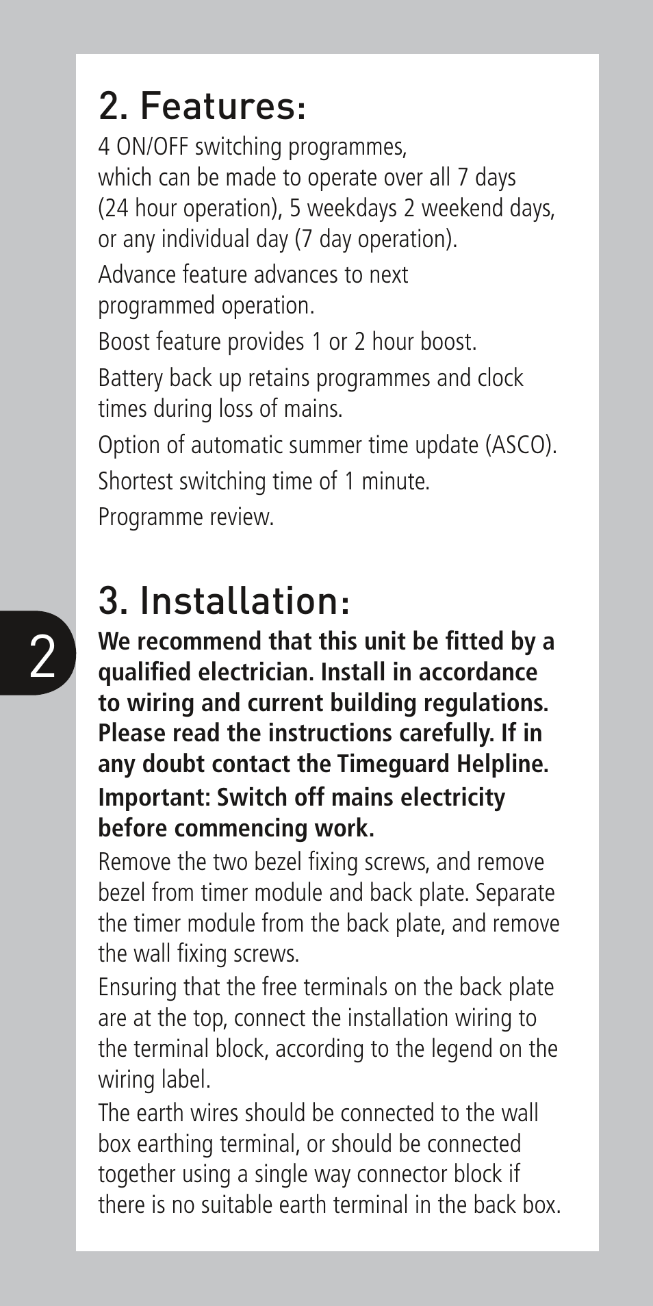 Timeguard NTT04 User Manual | Page 3 / 12