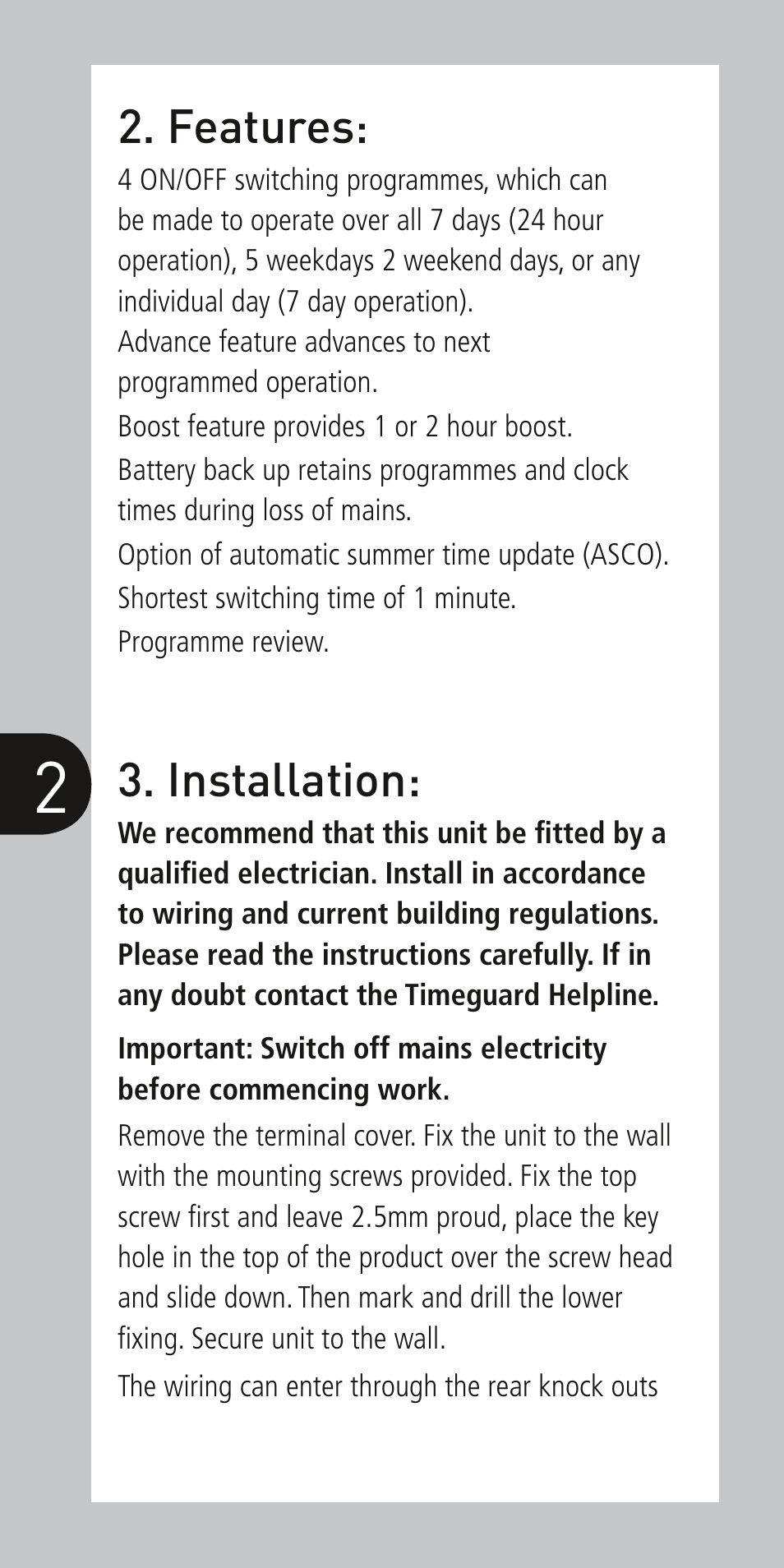 Timeguard NTT08 User Manual | Page 3 / 12