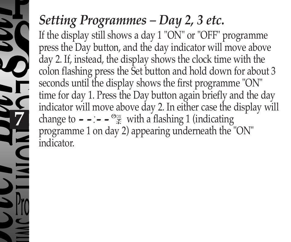 Setting programmes – day 2, 3 etc | Timeguard EMU56 User Manual | Page 8 / 12