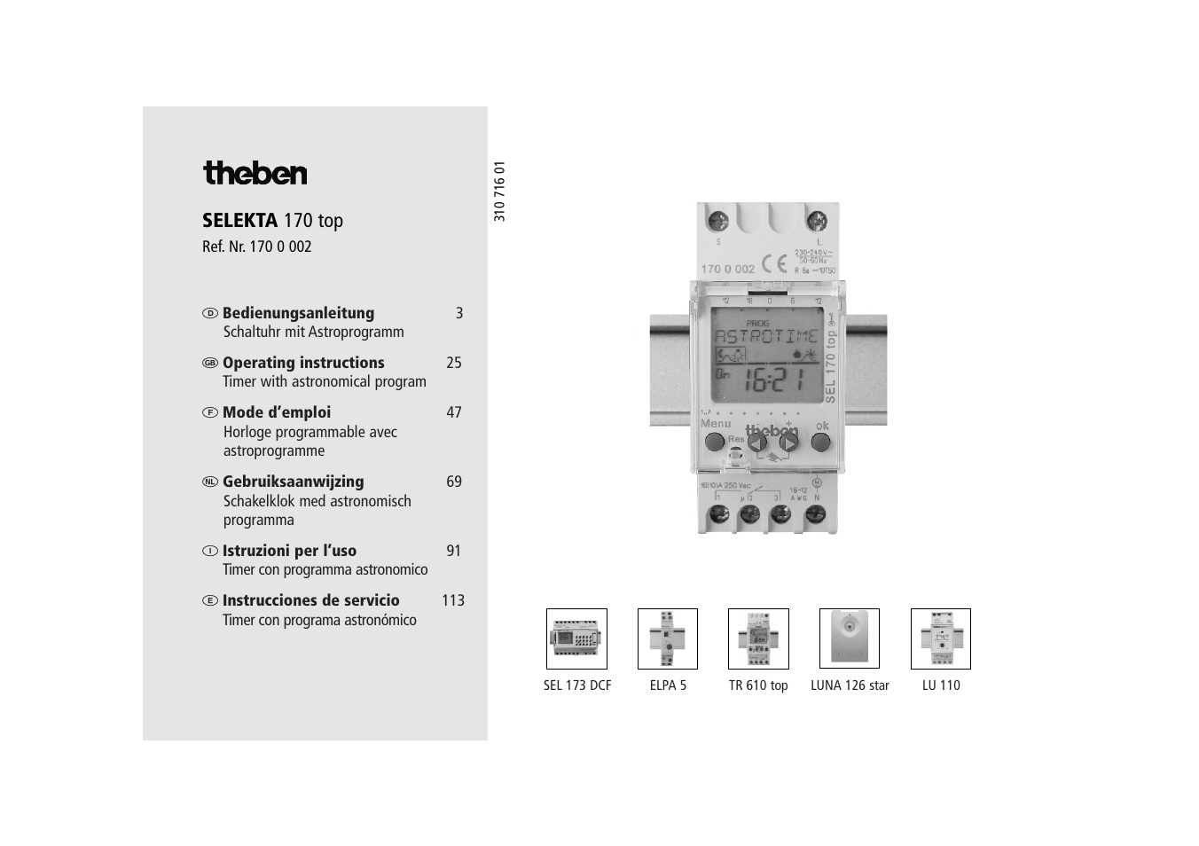 Timeguard SELEKTA 170 top2 User Manual | 24 pages