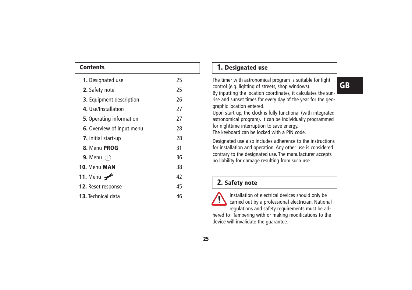 Timeguard SELEKTA 170 top2 User Manual | Page 2 / 24