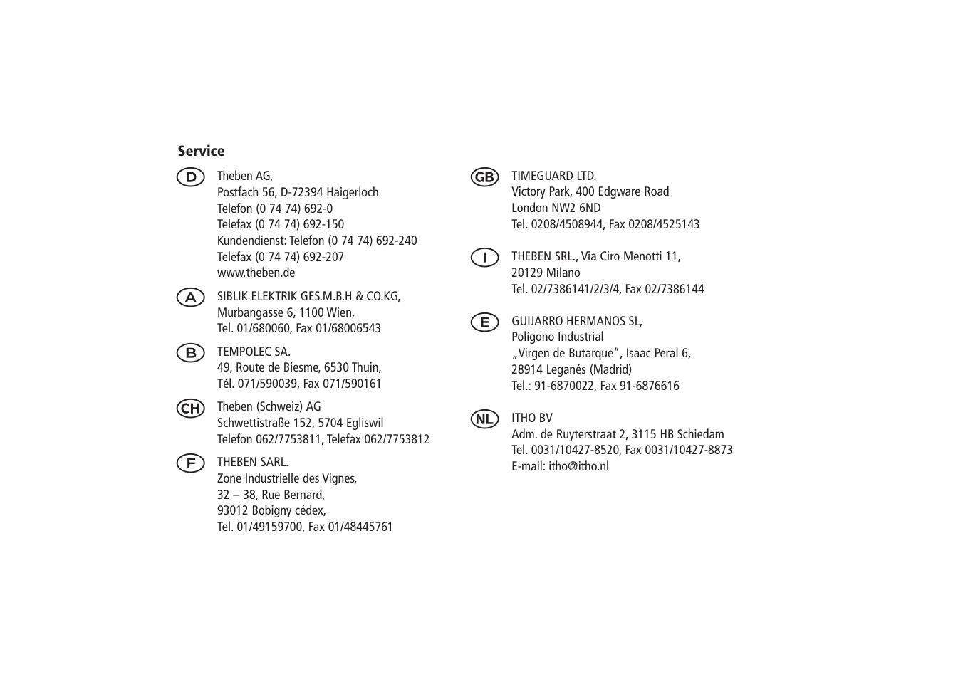 Timeguard SELEKTA 170 top2 User Manual | Page 24 / 24