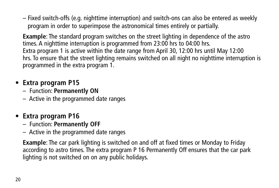 Timeguard TR 644 top2 User Manual | Page 20 / 36