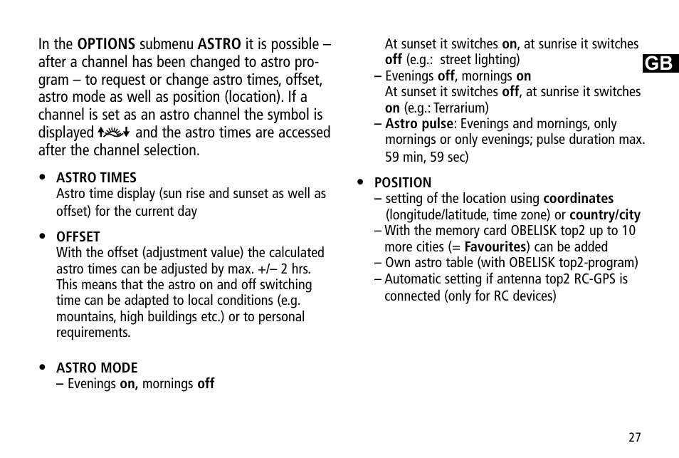 Timeguard TR 644 top2 User Manual | Page 27 / 36