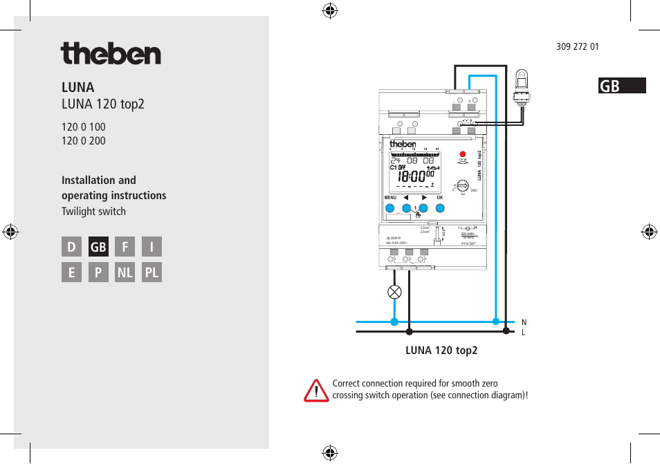 Timeguard LUNA 120 top2 User Manual | 14 pages