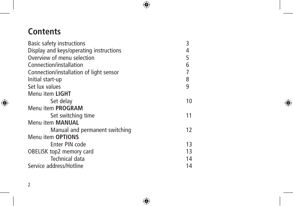 Timeguard LUNA 120 top2 User Manual | Page 2 / 14