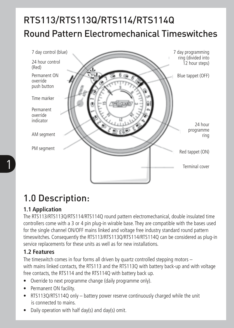 0 description | Timeguard RTS114 User Manual | Page 2 / 8