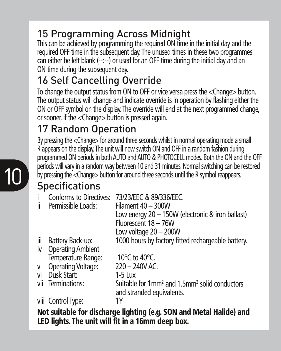 Timeguard ZV700 User Manual | Page 11 / 12