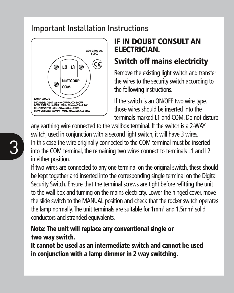 Timeguard ZV700 User Manual | Page 4 / 12