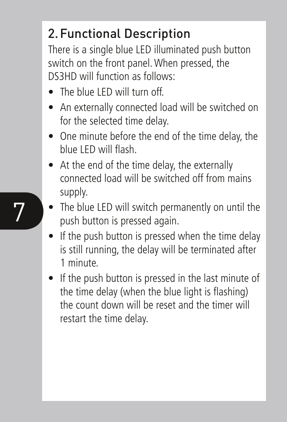 Timeguard DS3HD User Manual | Page 7 / 10