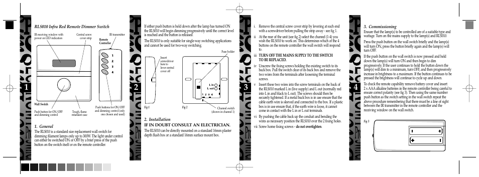 Timeguard RLS010 User Manual | 2 pages