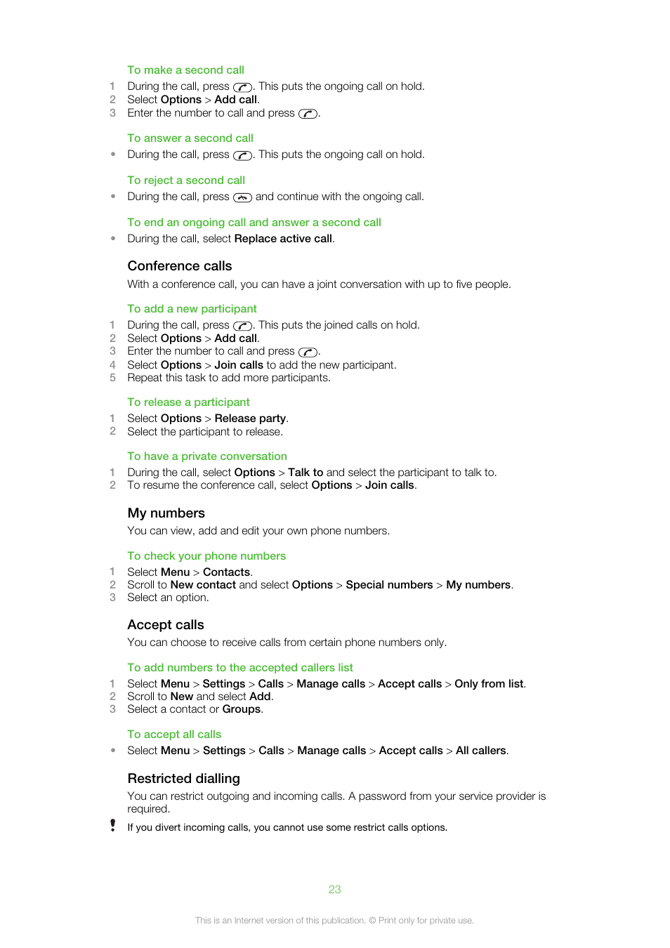 Sony Ericsson Aino™(U10) User Manual | Page 23 / 78