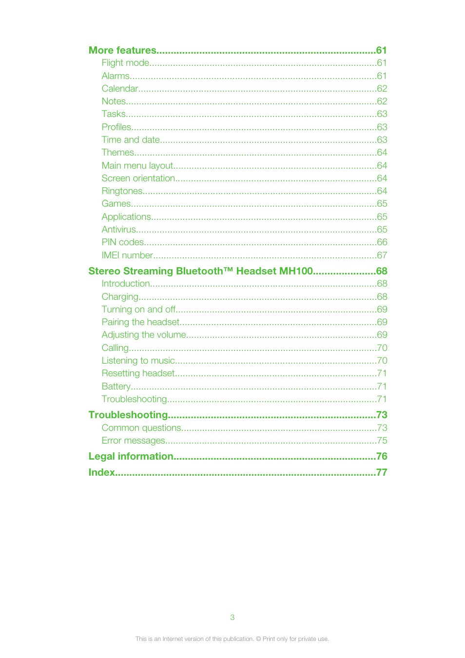 Sony Ericsson Aino™(U10) User Manual | Page 3 / 78