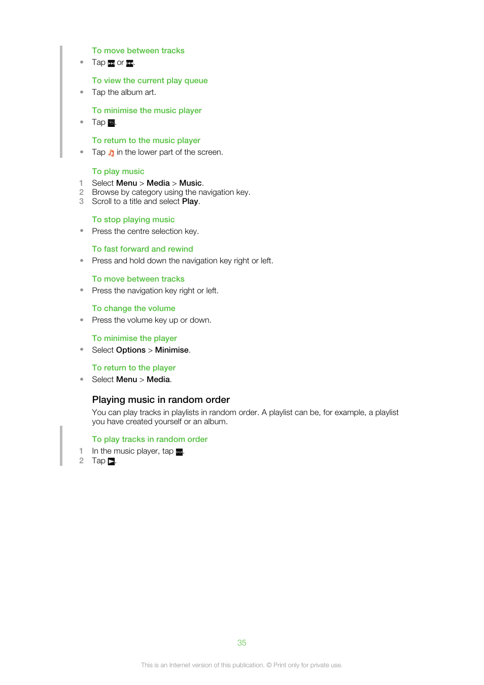 Sony Ericsson Aino™(U10) User Manual | Page 35 / 78