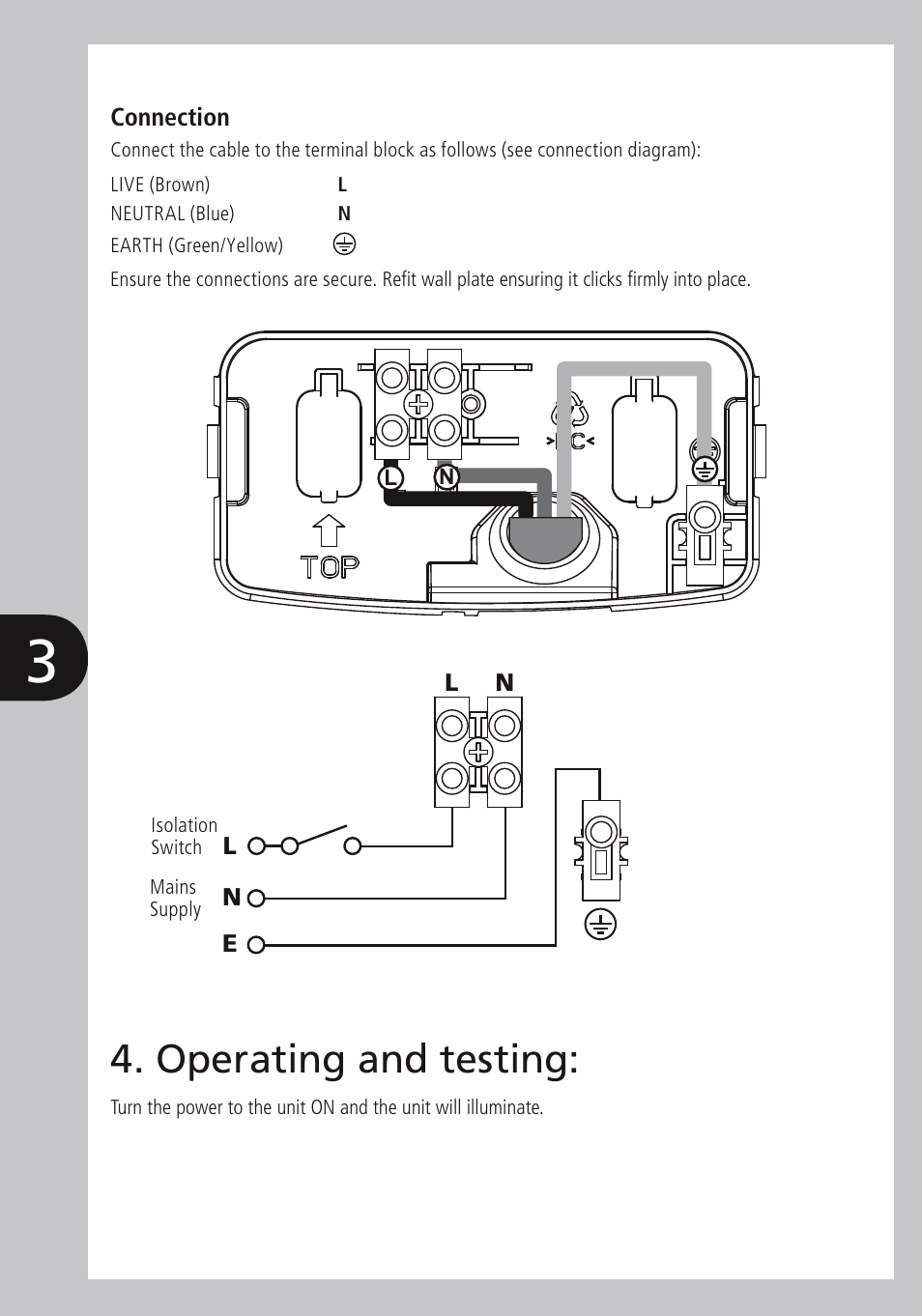 General information, Selecting the location, Operating and testing | Installation, Technical specifications | Timeguard LED88 User Manual | Page 4 / 8