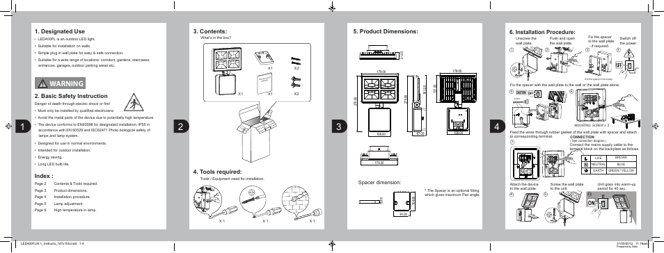 Timeguard LED400FLB User Manual | Page 2 / 2