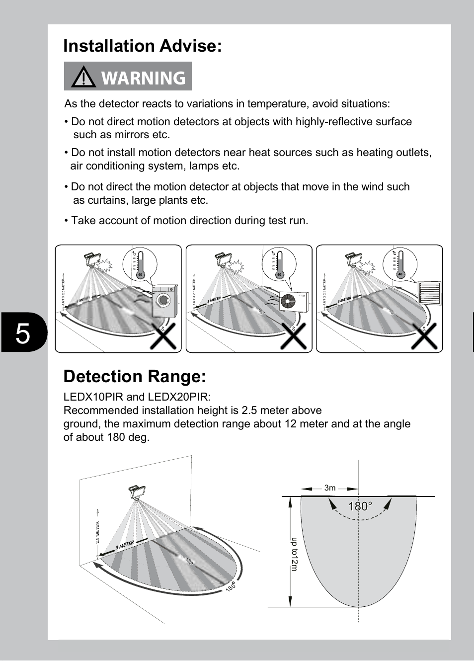 Timeguard LEDX20PIRB User Manual | Page 6 / 12