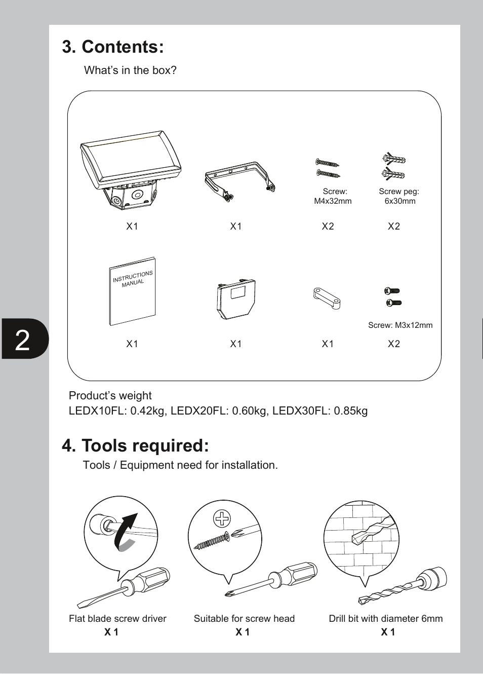 Timeguard LEDX30FLB User Manual | Page 3 / 8