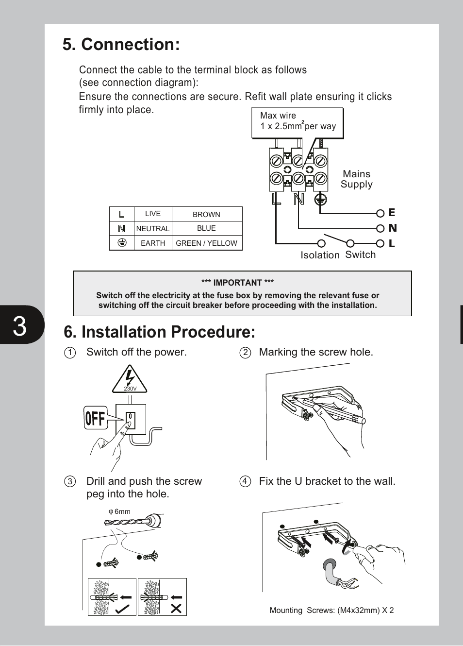 Timeguard LEDX30FLB User Manual | Page 4 / 8