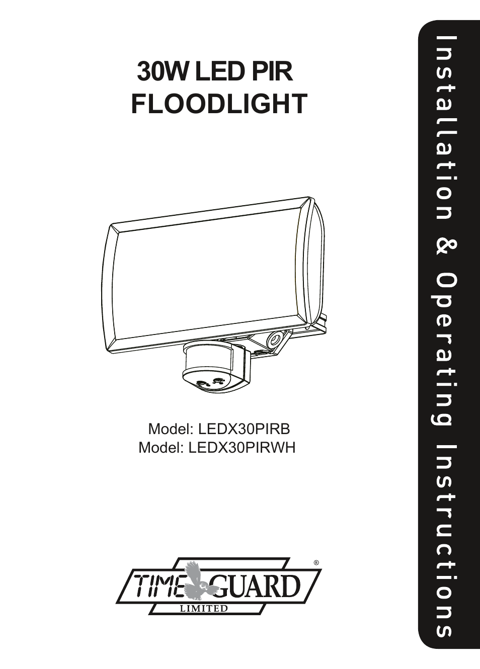 Timeguard LEDX30PIRB User Manual | 12 pages