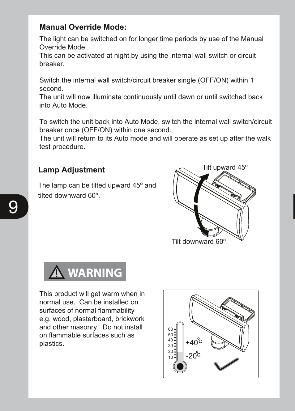 30w led pir floodlight, Helpline, 3 year guarantee | Warning, For a product brochure please contact, Technical speciﬁcations, Model: ledx30pirb model: ledx30pirwh, 503 (iss.2) | Timeguard LEDX30PIRB User Manual | Page 10 / 12