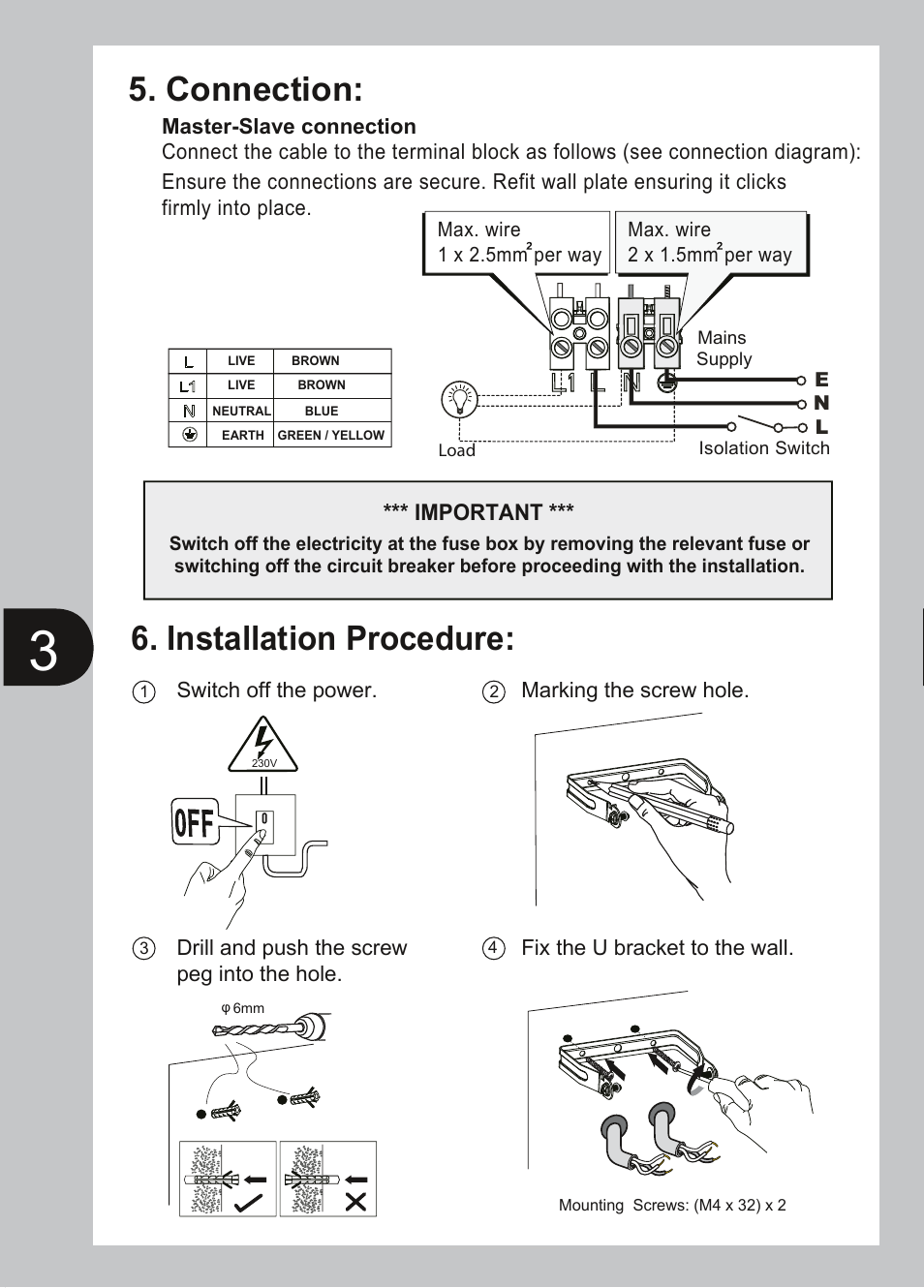 Timeguard LEDX30PIRB User Manual | Page 4 / 12