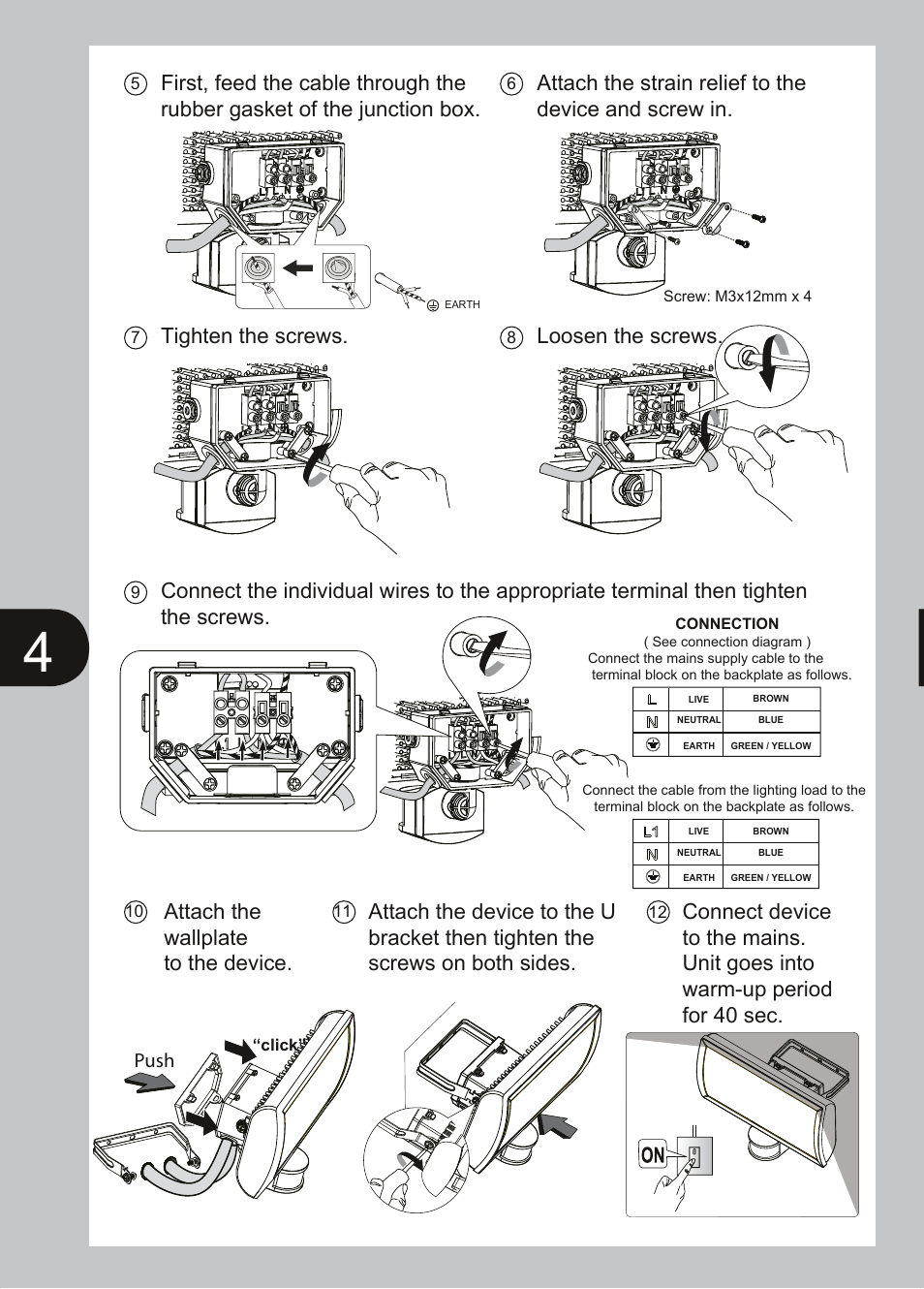 Timeguard LEDX30PIRB User Manual | Page 5 / 12