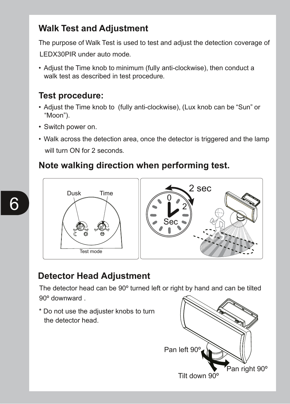 Timeguard LEDX30PIRB User Manual | Page 7 / 12