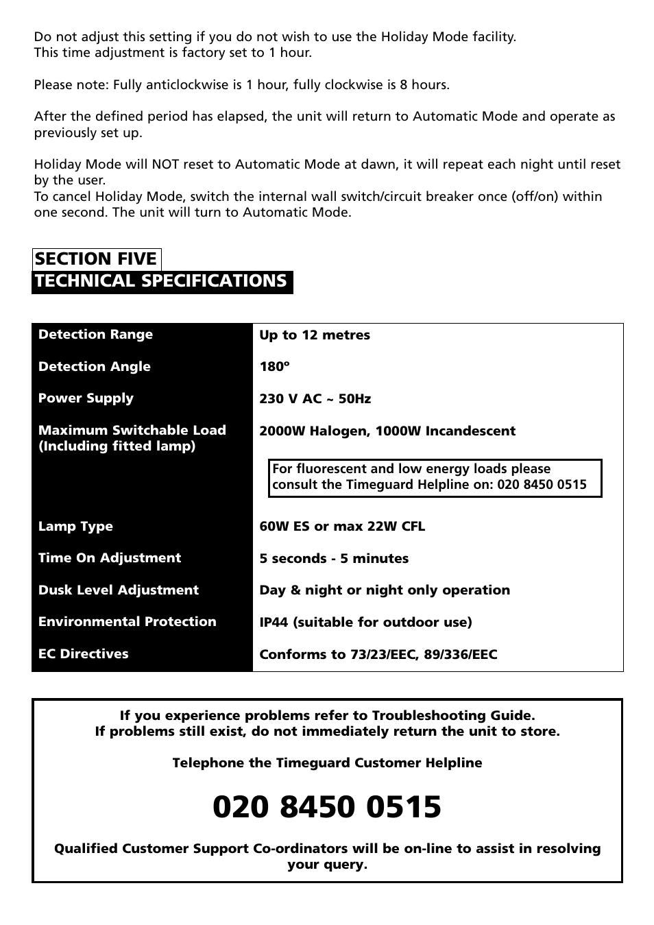 Timeguard MLB98 User Manual | Page 6 / 12