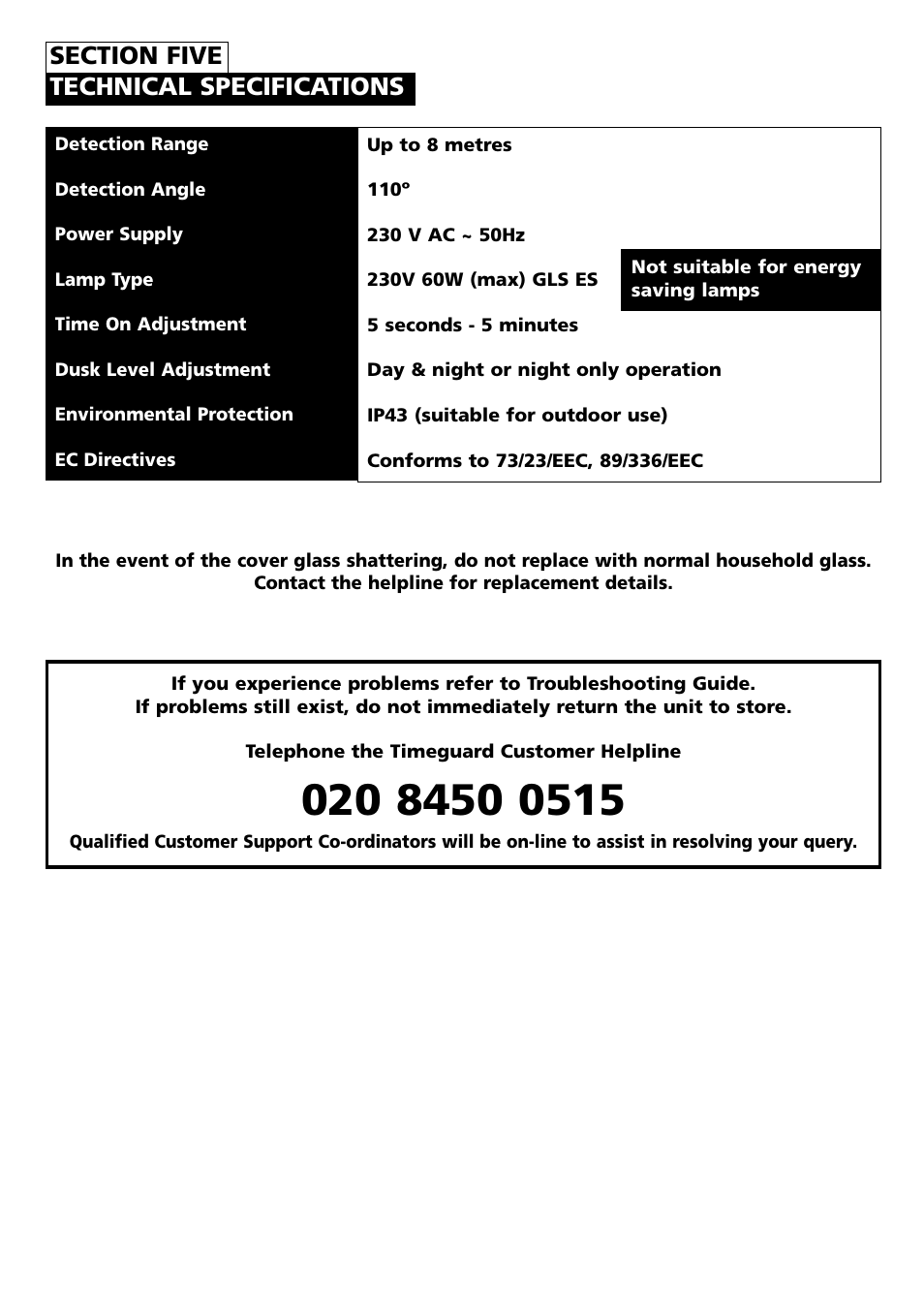 Timeguard SLW45 User Manual | Page 8 / 12