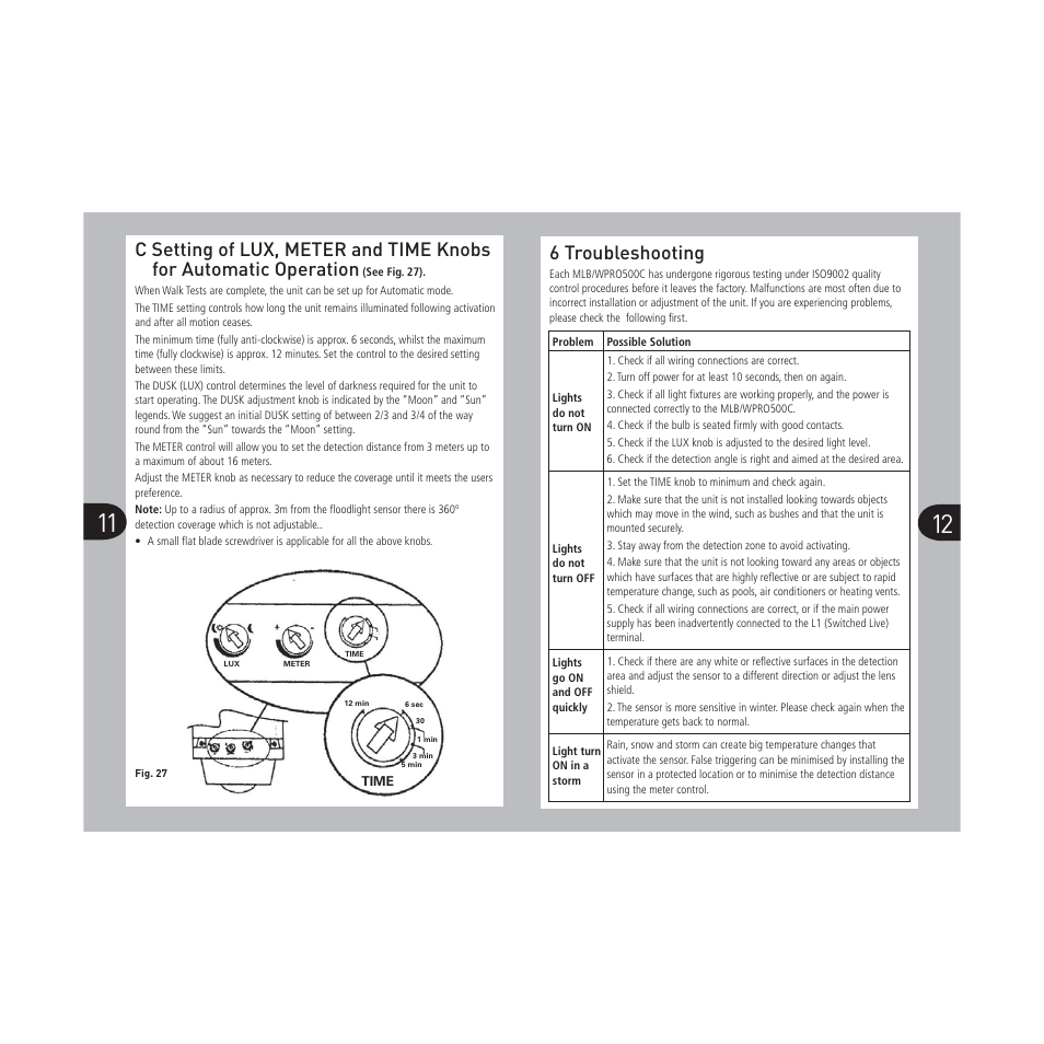 6 troubleshooting | Timeguard MLBPRO500C User Manual | Page 7 / 9