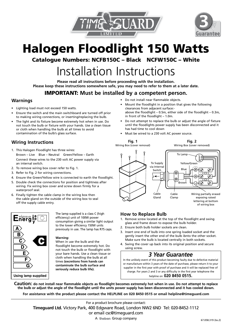 Timeguard NCFW150C User Manual | 1 page