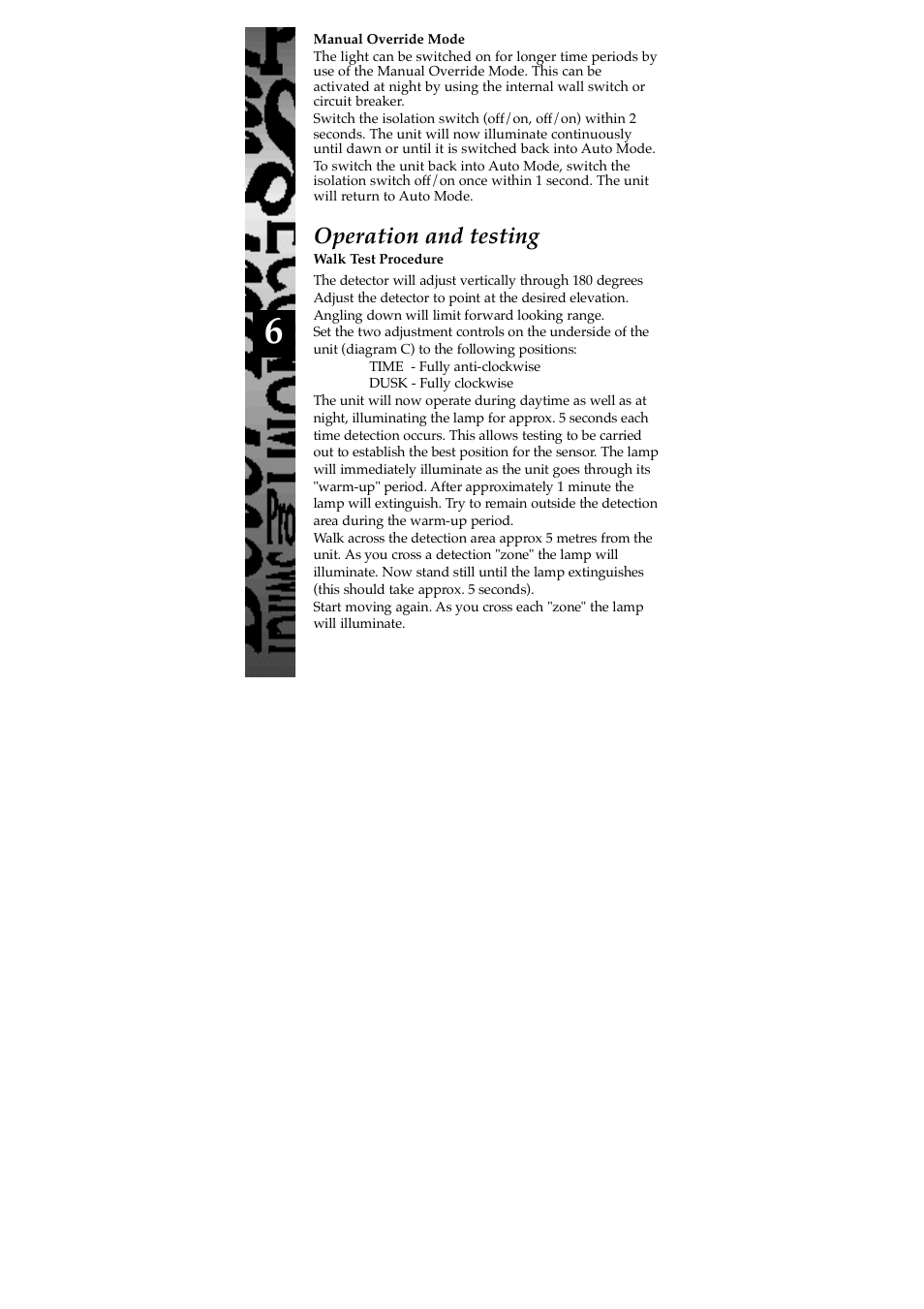 Operation and testing | Timeguard SLW2400 User Manual | Page 7 / 12