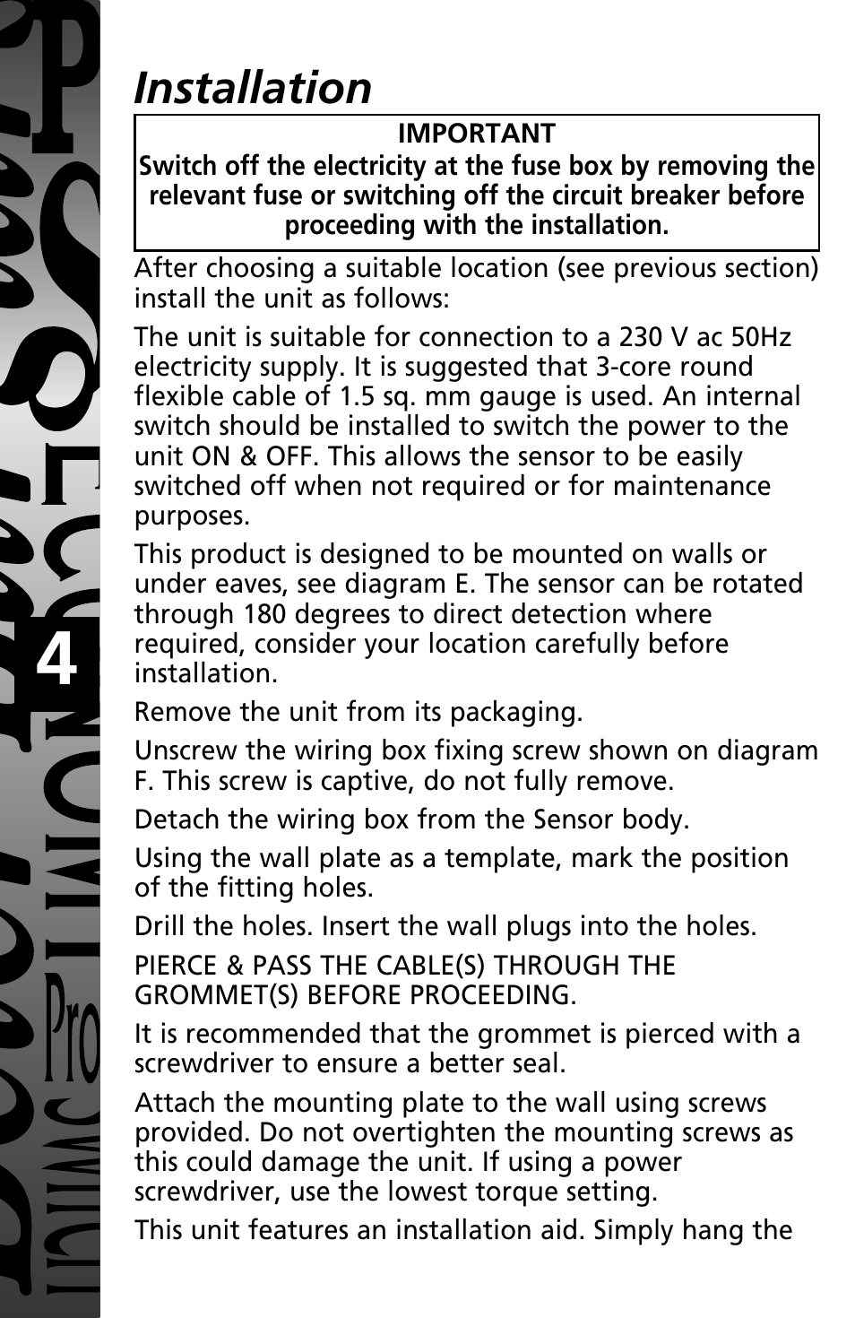 Installation | Timeguard MTLW3000 User Manual | Page 5 / 12