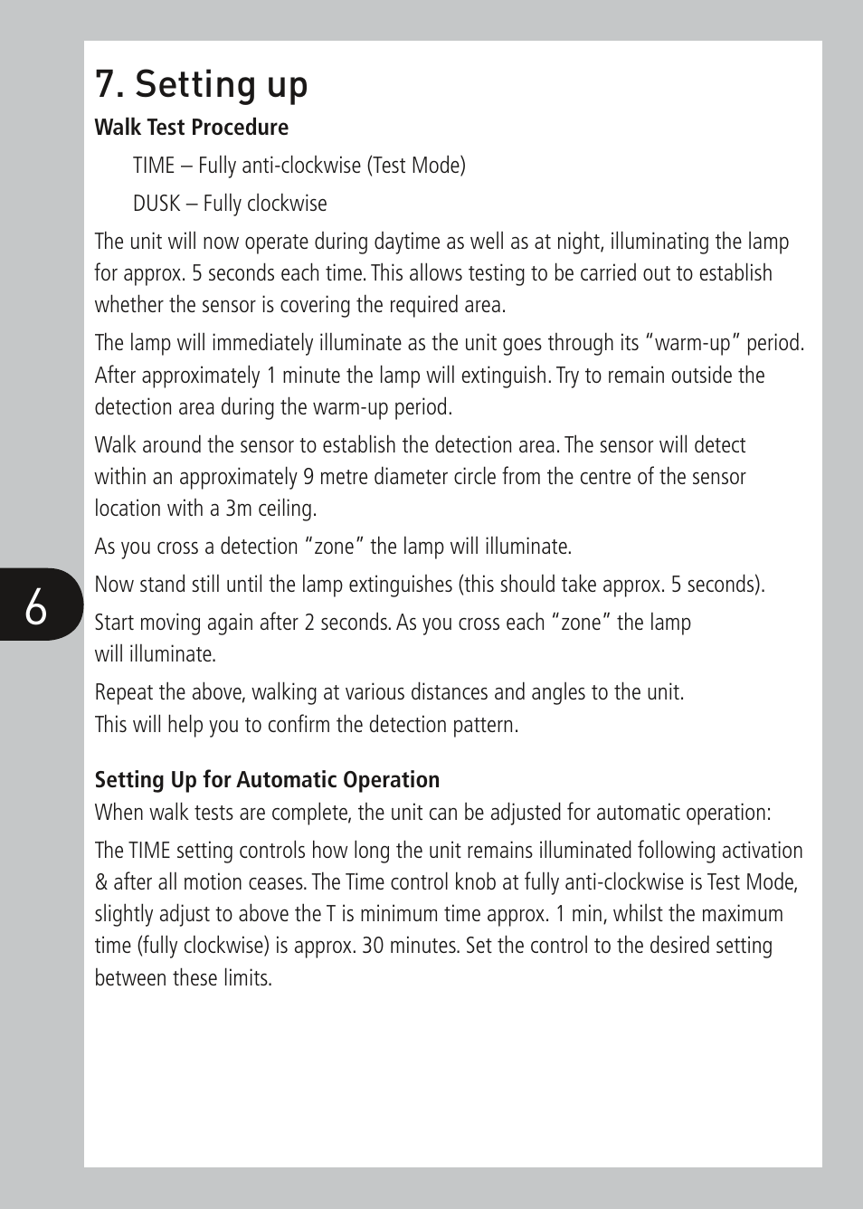 Setting up | Timeguard PDSM1500 User Manual | Page 7 / 12