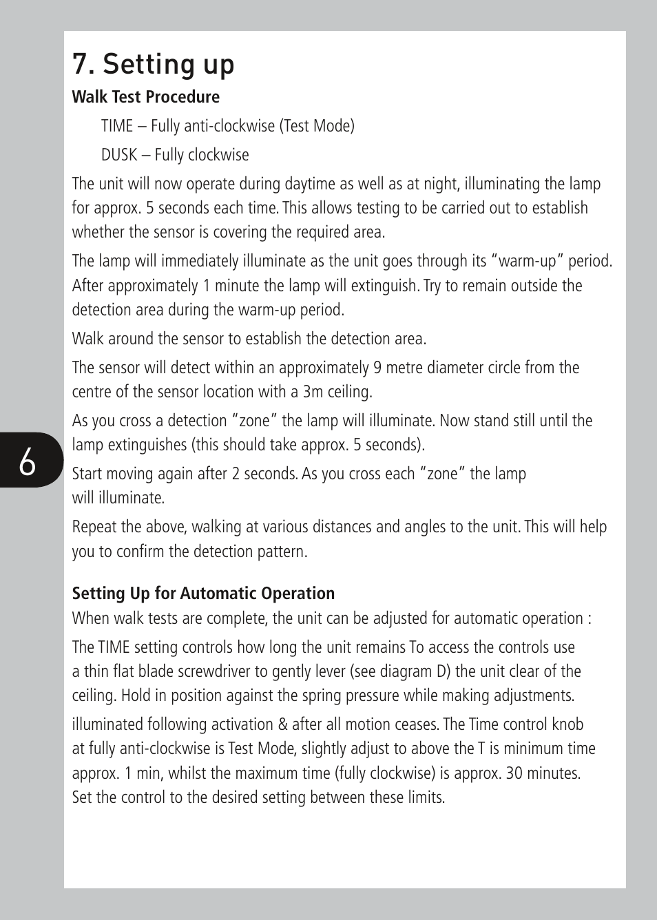 Setting up | Timeguard PDFM1500 User Manual | Page 7 / 12