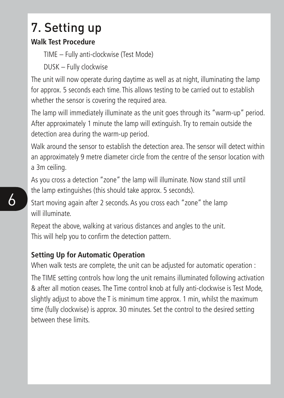 Setting up | Timeguard PDWM1500 User Manual | Page 7 / 12