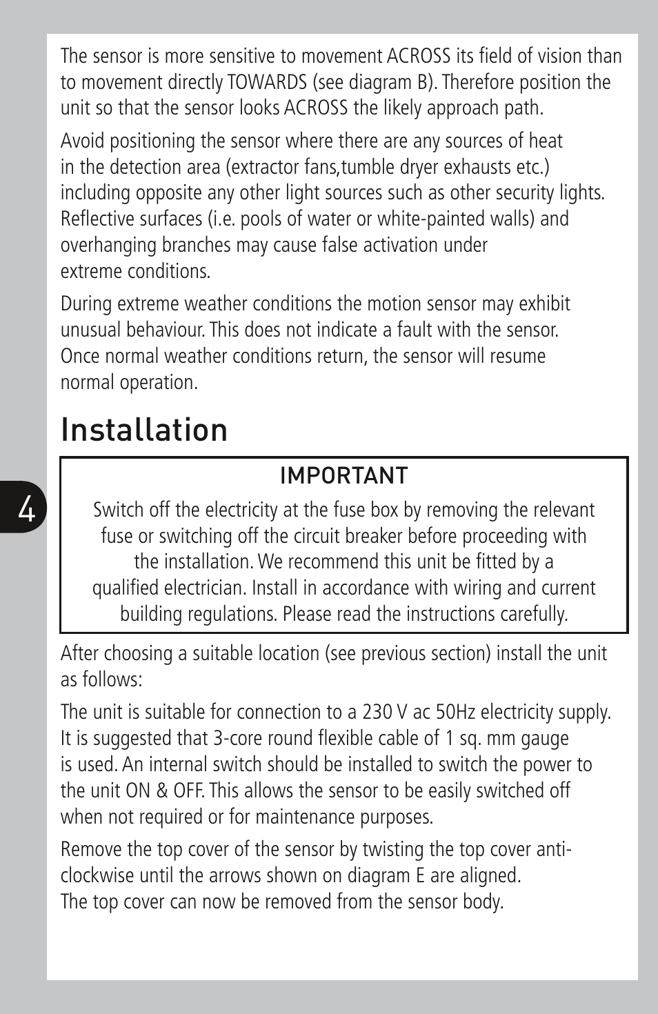 Installation | Timeguard SLW360L User Manual | Page 5 / 12