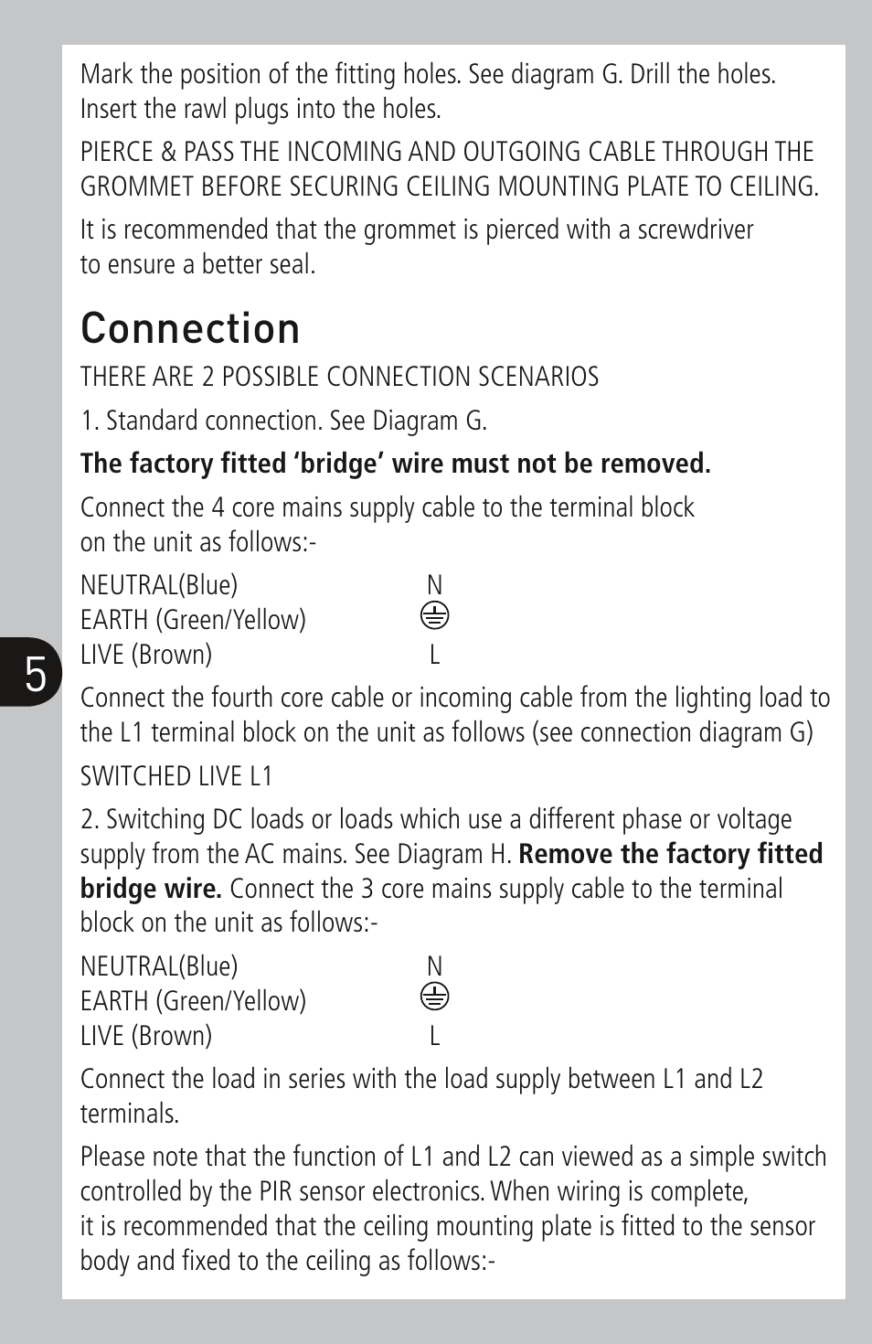 Connection | Timeguard SLW360L User Manual | Page 6 / 12