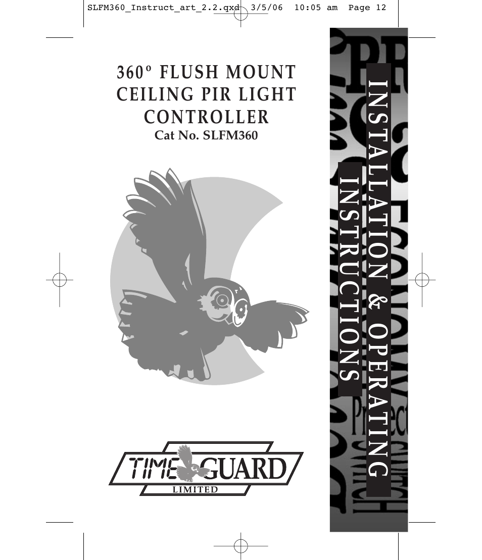 Timeguard SLFM360 User Manual | 12 pages