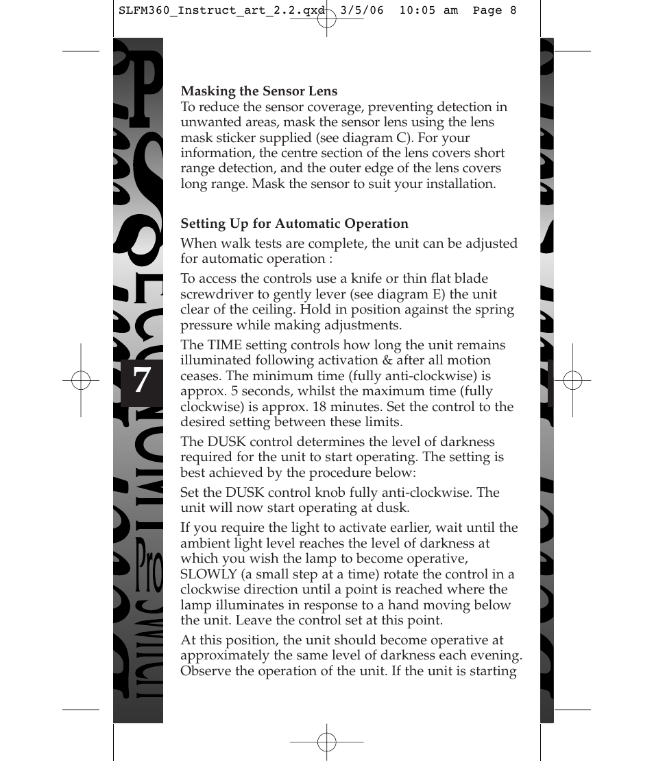 Timeguard SLFM360 User Manual | Page 8 / 12