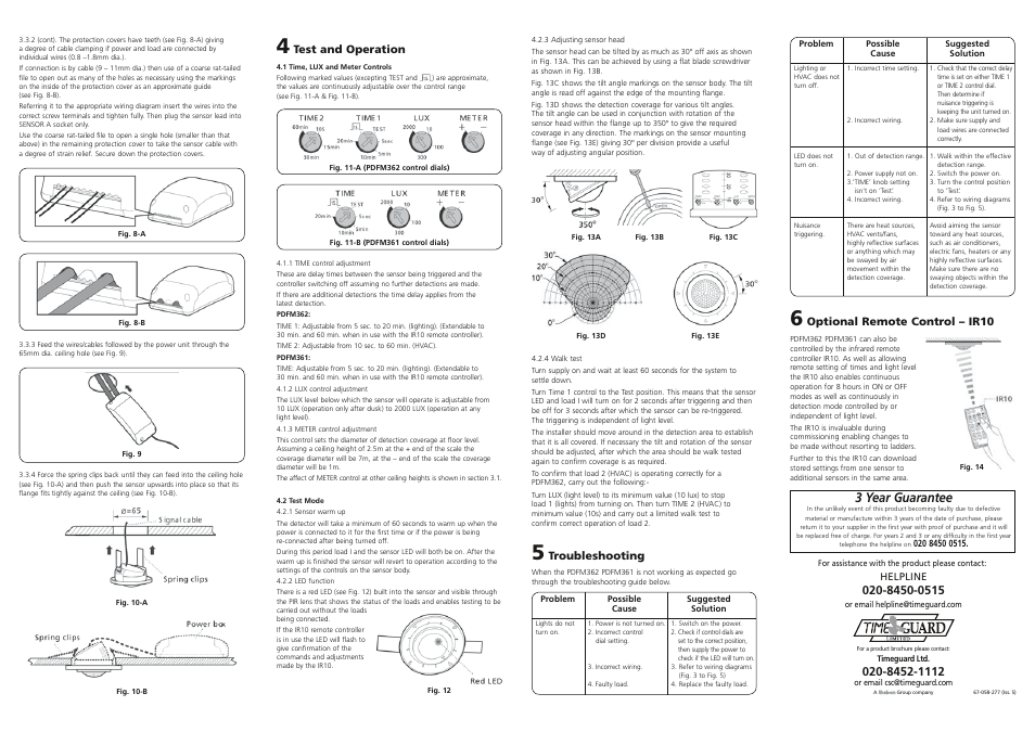 3 year guarantee | Timeguard PDFM362 User Manual | Page 2 / 2