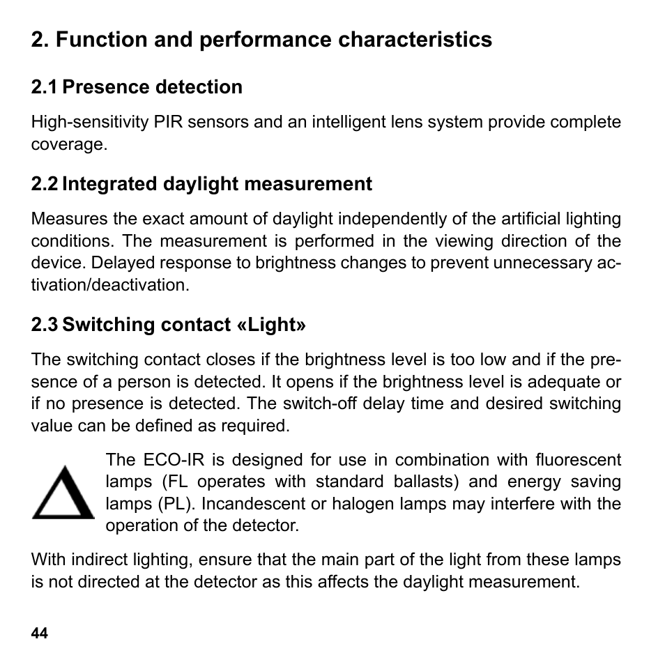Function and performance characteristics | Timeguard 202.0.000 User Manual | Page 4 / 20