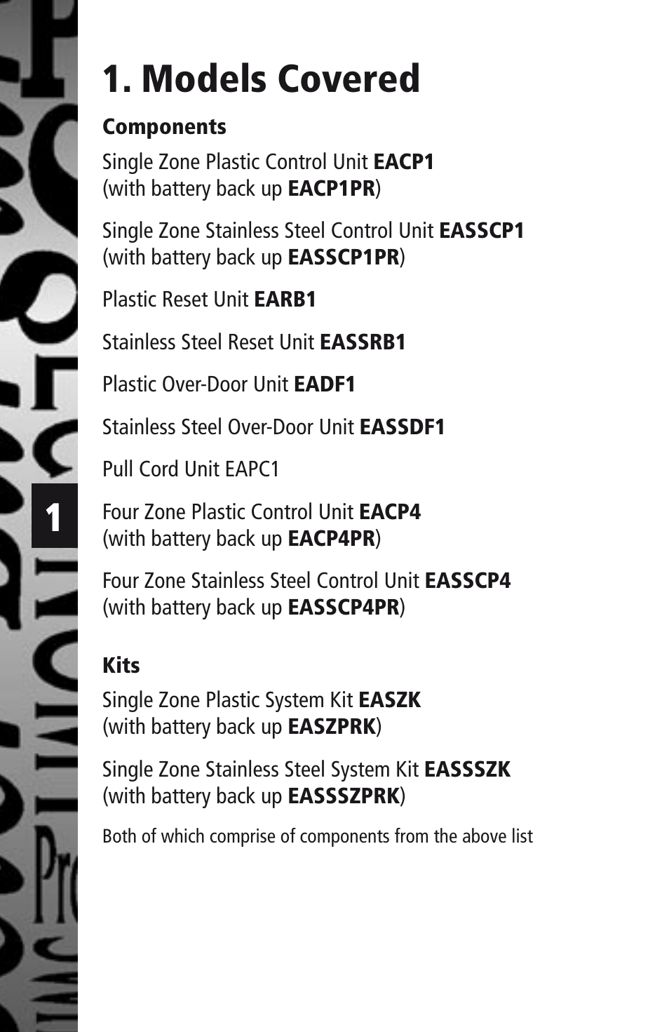 Models covered | Timeguard EADS User Manual | Page 2 / 16