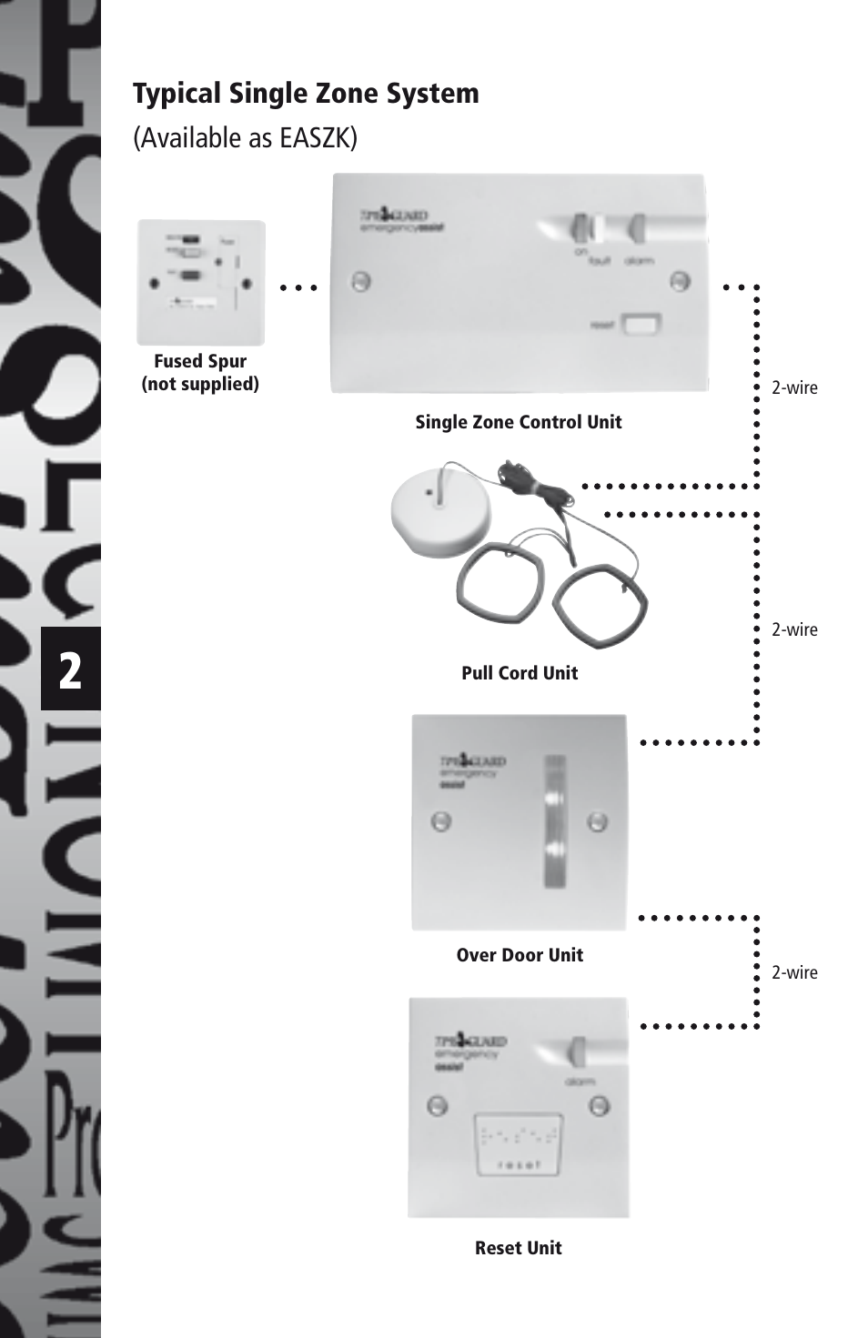 Typical single zone system (available as easzk) | Timeguard EADS User Manual | Page 3 / 16