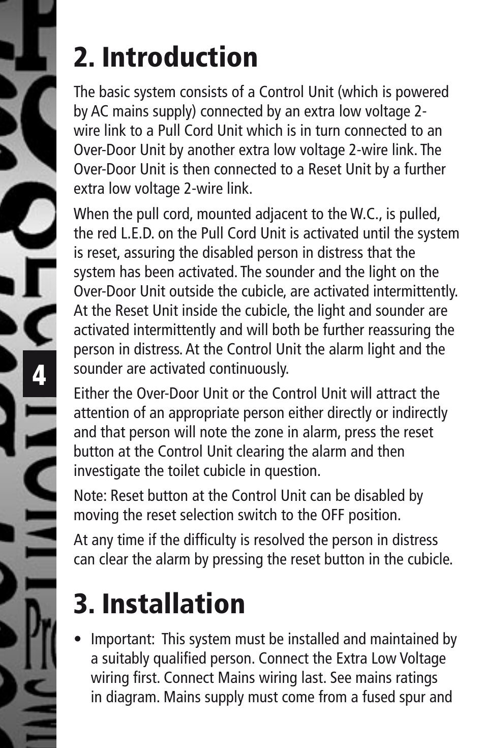 Introduction, Installation | Timeguard EADS User Manual | Page 5 / 16