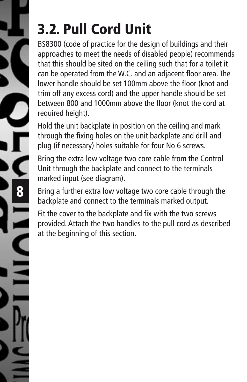 Pull cord unit | Timeguard EADS User Manual | Page 9 / 16