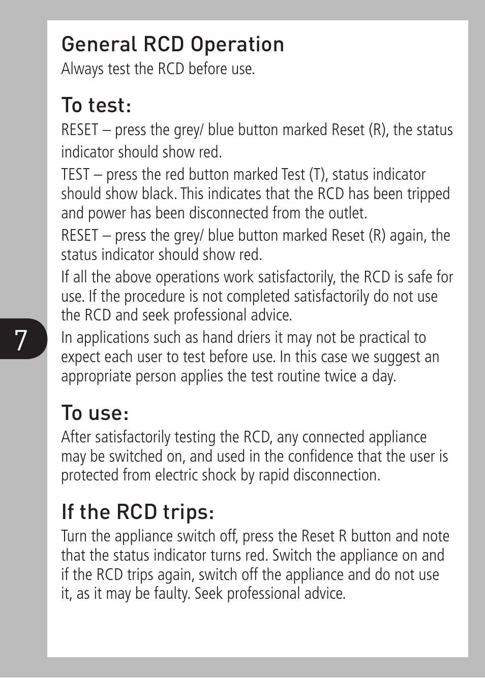 Timeguard RCD10WPV User Manual | Page 8 / 12