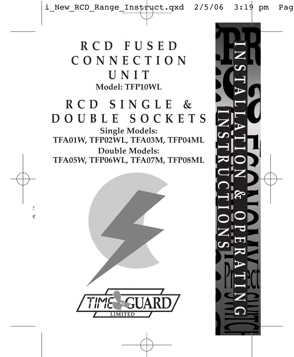 Timeguard TFP10WL User Manual | 12 pages