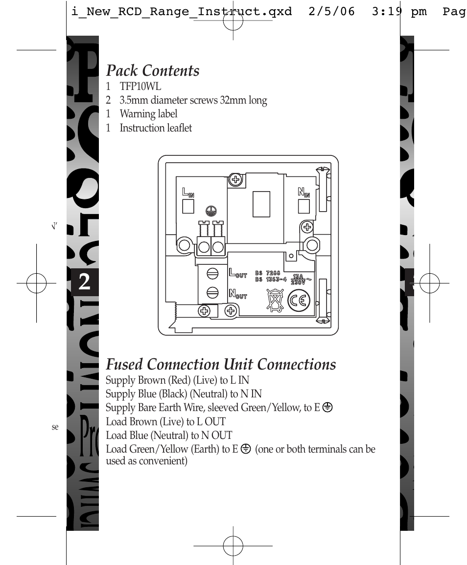 Timeguard TFP10WL User Manual | Page 3 / 12